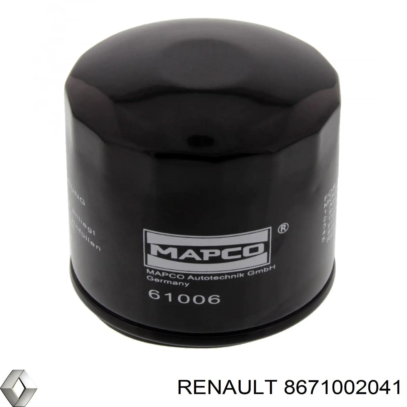 8671002041 Renault (RVI) filtro de aceite