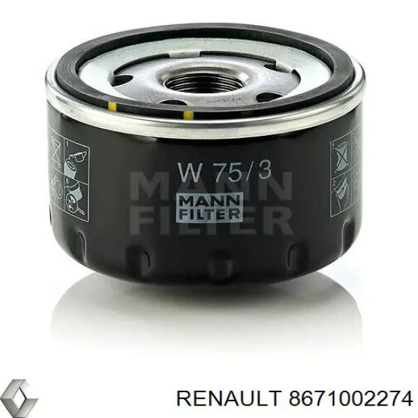 Comprar 8671002274 Renault (RVI) Filtros de aceite