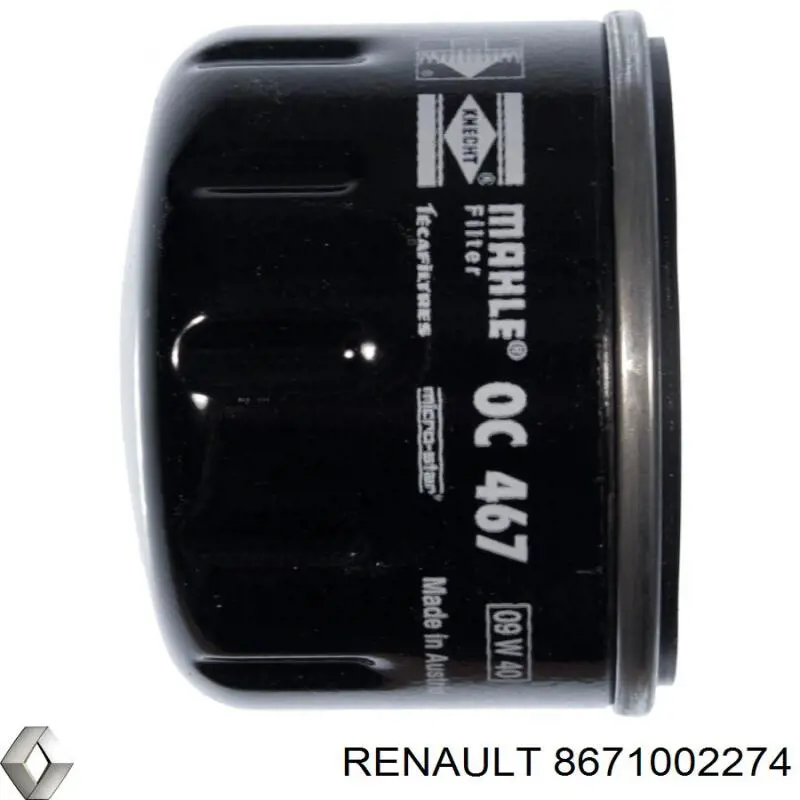 8671002274 Renault (RVI) filtro de aceite