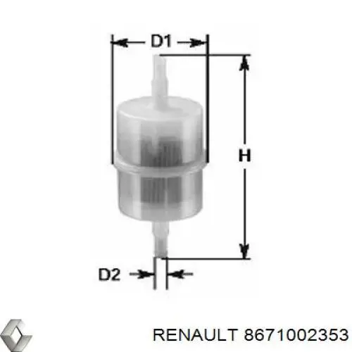 8671002353 Renault (RVI) filtro combustible