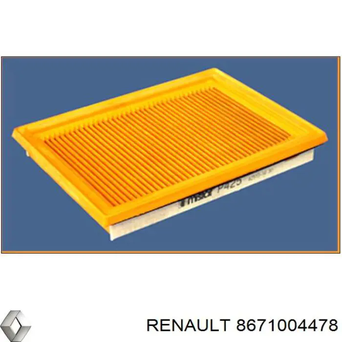 8671004478 Renault (RVI) filtro de aire