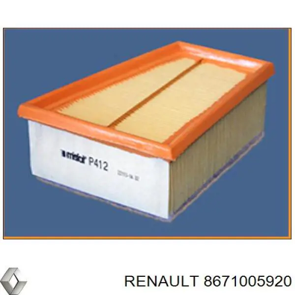 8671005920 Renault (RVI) filtro de aire