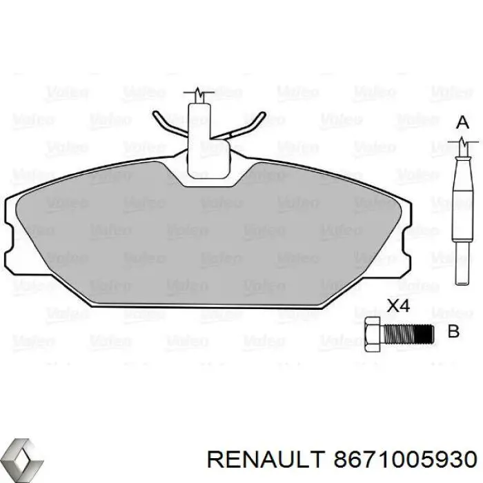Pastillas de freno delanteras Renault Laguna 1 B56, 556