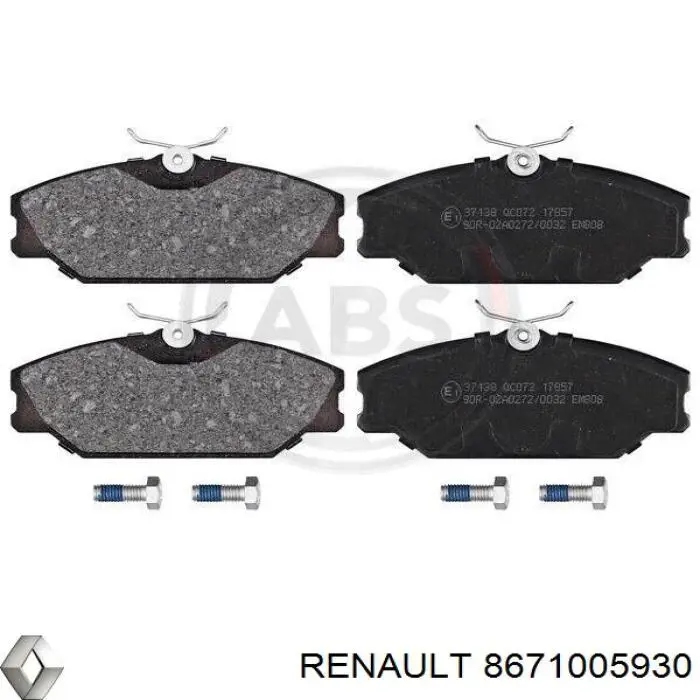 8671005930 Renault (RVI) pastillas de freno delanteras
