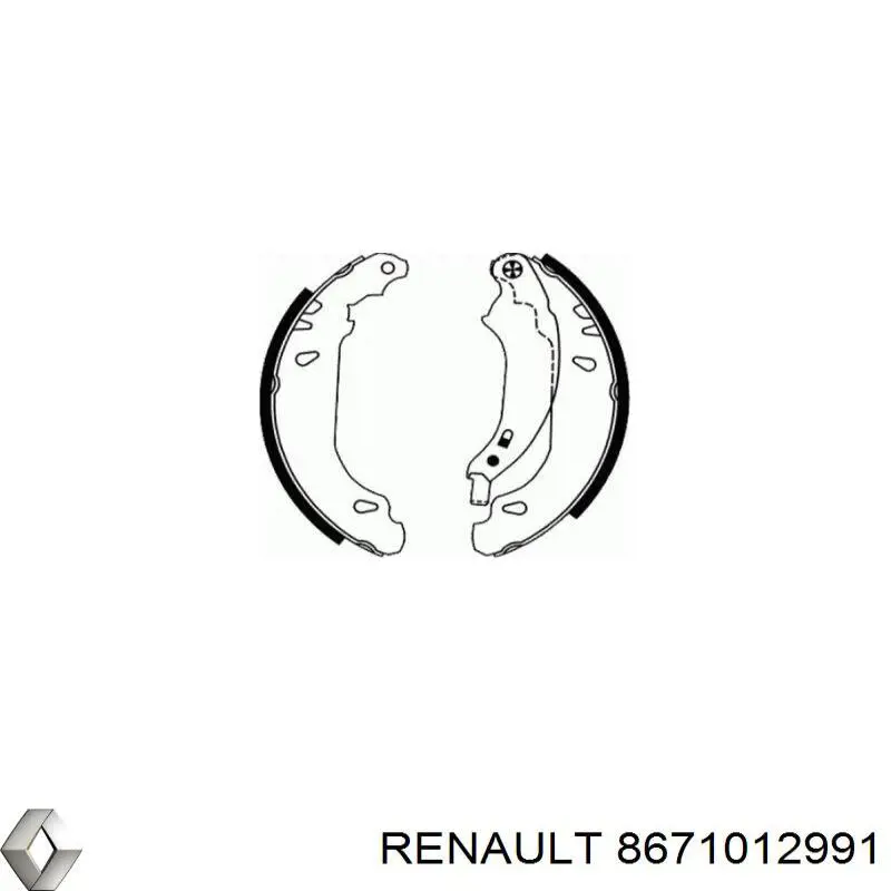 8671012991 Renault (RVI) kit de frenos de tambor, con cilindros, completo