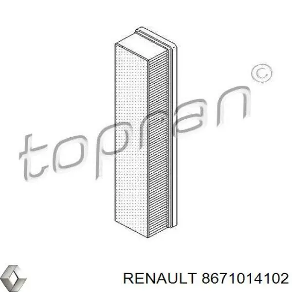 El filtro de aire Renault (RVI) 8671014102 precio, desde 6,28 EUR