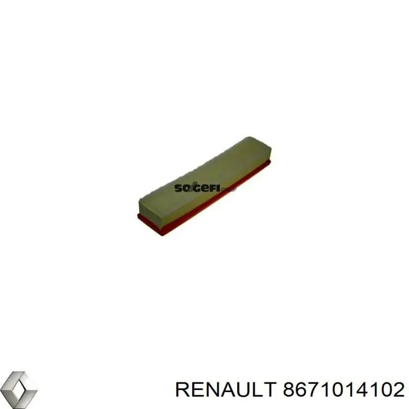 8671014102 Renault (RVI) filtro de aire