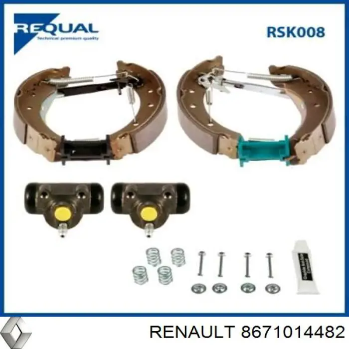 Kit de zapatas de frenos de tambor, con cilindros, completo Renault (RVI) 8671014482 precio, desde 90,52 EUR