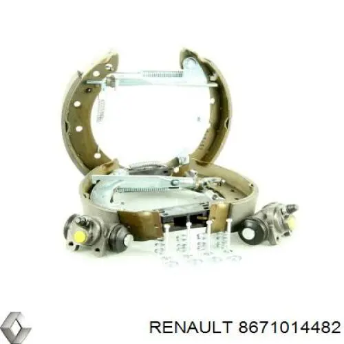8671014482 Renault (RVI) kit de frenos de tambor, con cilindros, completo