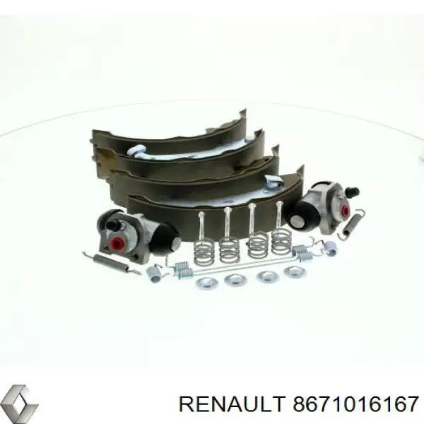 Kit de zapatas de frenos de tambor, con cilindros, completo Renault (RVI) 8671016167 precio, desde 88,00 EUR