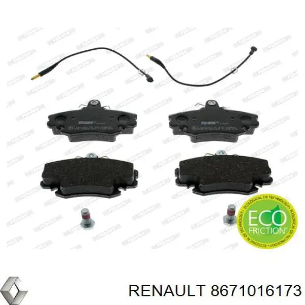 8671016173 Renault (RVI) pastillas de freno delanteras