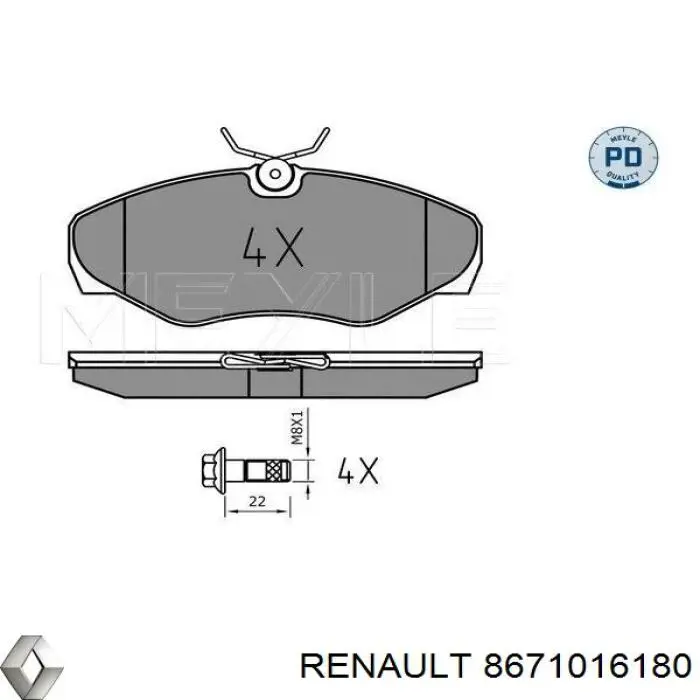 Pastillas de freno delanteras Renault Trafic 2 FL