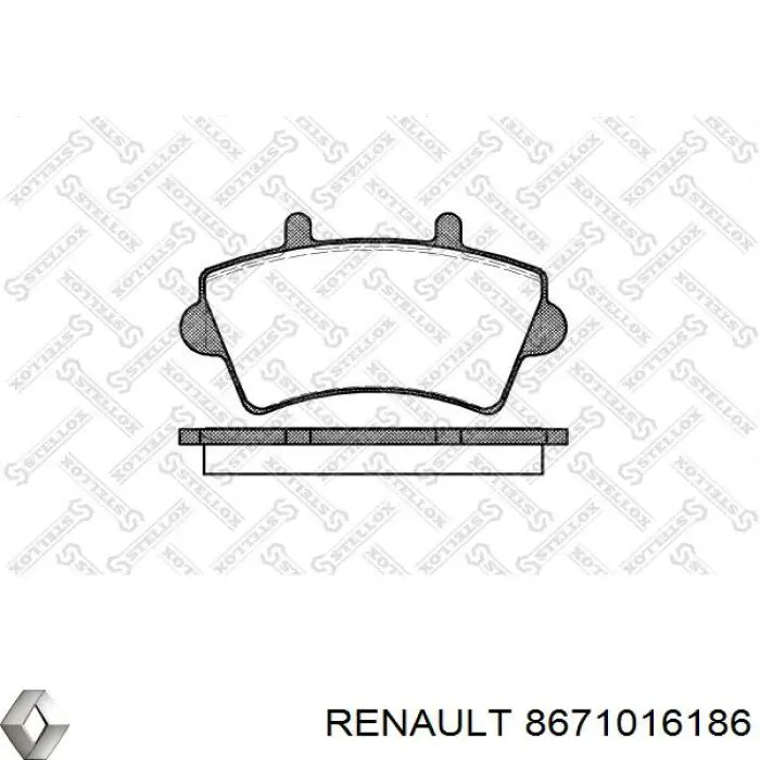 8671016186 Renault (RVI) pastillas de freno delanteras