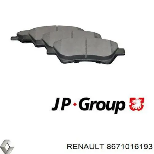 Comprar 8671016193 Renault (RVI) Pastillas delanteras de freno