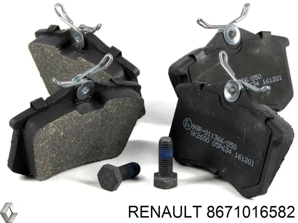 Pastillas de freno traseras 8671016582 Renault (RVI)