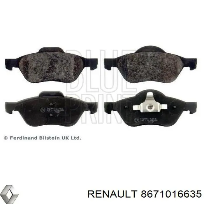 8671016635 Renault (RVI) pastillas de freno delanteras