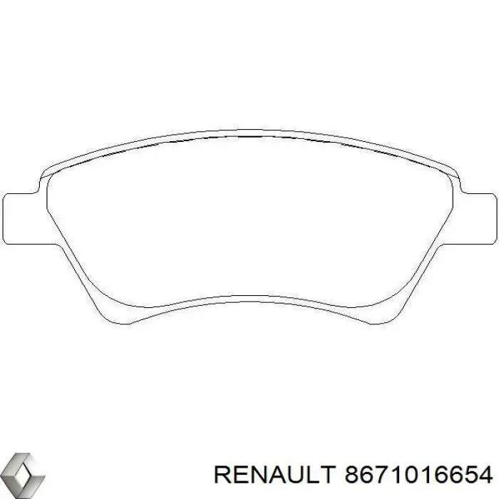 Comprar 8671016654 Renault (RVI) Pastillas delanteras de freno