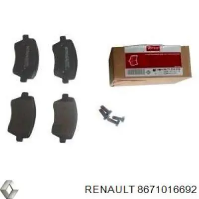 8671016692 Renault (RVI) pastillas de freno delanteras