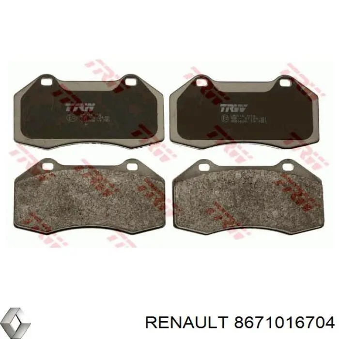 Pastillas freno delanteras Renault (RVI) 8671016704 precio, desde 32,86 EUR