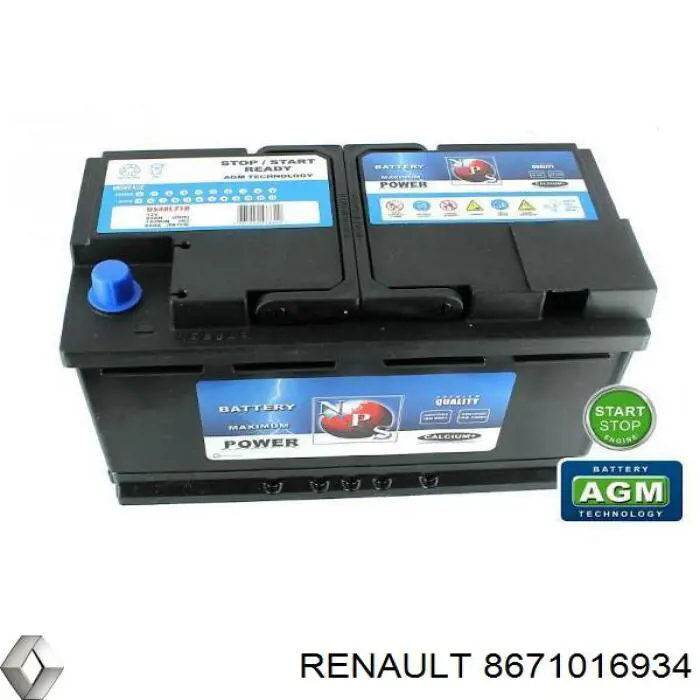Batería de arranque RENAULT 8671016934