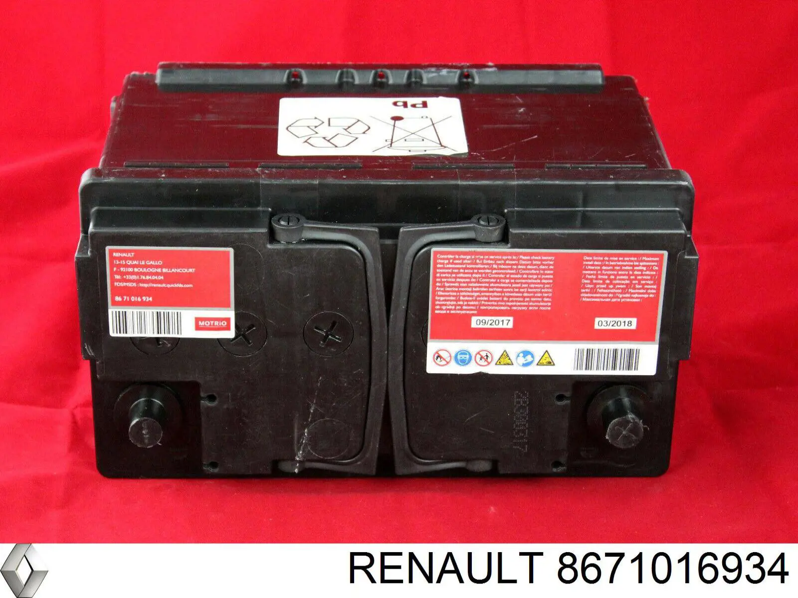 Comprar 8671016934 Renault (RVI) Batería de coche