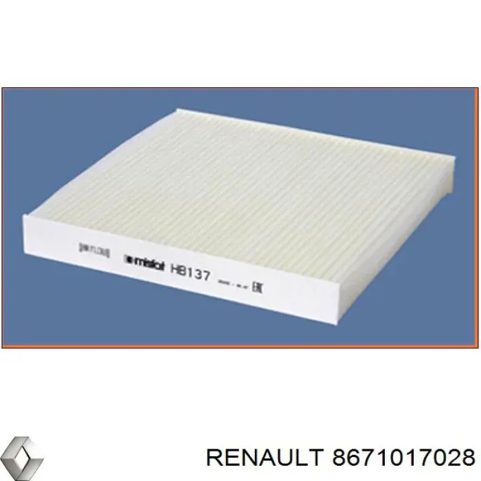 Filtro de habitáculo 8671017028 Renault (RVI)