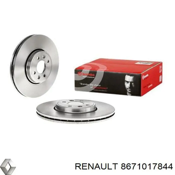 8671017844 Renault (RVI) disco de freno delantero