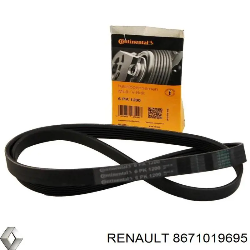 Correa de transmisión trapezoidal Renault (RVI) 8671019695 precio, desde 9,47 EUR