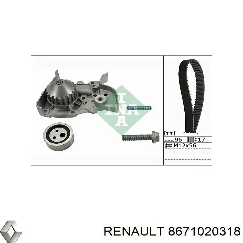 Correa distribución 8671020318 Renault (RVI)