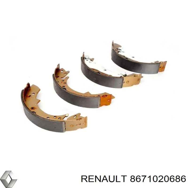 8671020686 Renault (RVI) zapatas de frenos de tambor traseras