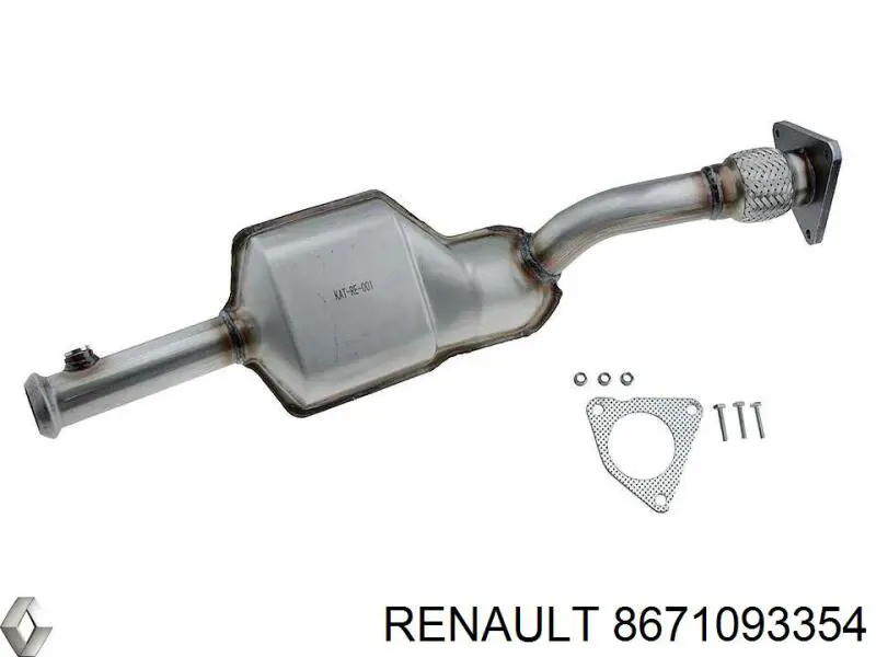 Tubo de admisión del silenciador de escape delantero Renault (RVI) 8671093354 precio, desde 146,21 EUR