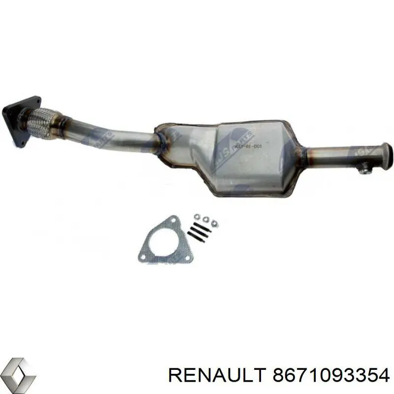 Comprar 8671093354 Renault (RVI) Tubo de admisión del silenciador de escape delantero