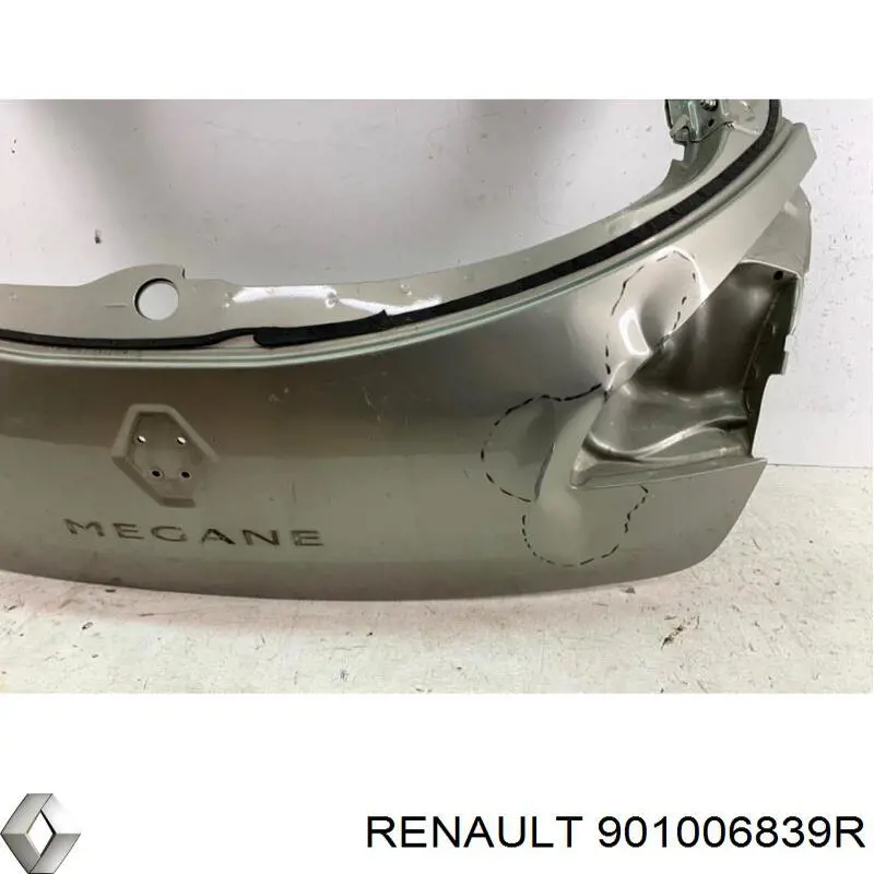 901006839R Renault (RVI) puerta del maletero, trasera