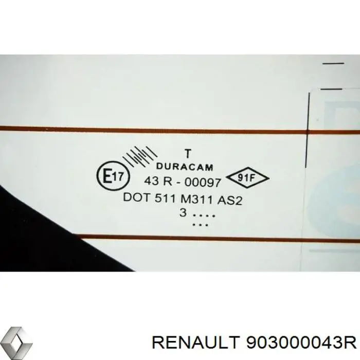 Cristal de la puerta trasera Renault (RVI) 903000043R precio, desde 189,28 EUR