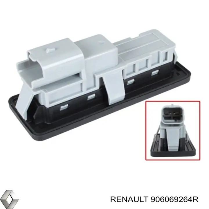 906069264R Renault (RVI) boton de accion de bloqueo de la tapa maletero (3/5 puertas traseras)