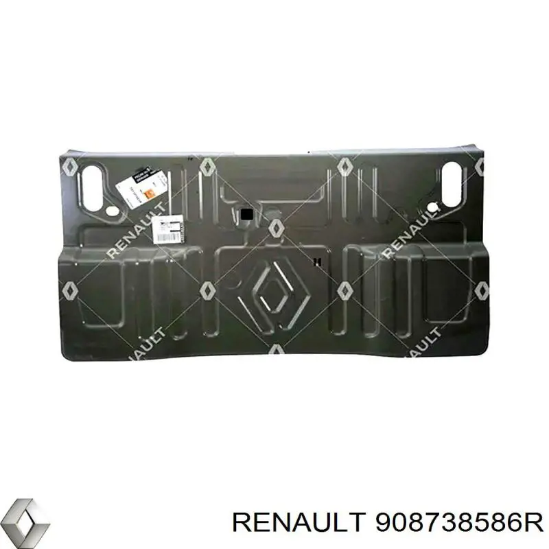 908738586R Renault (RVI) moldura puerta trasera izquierda