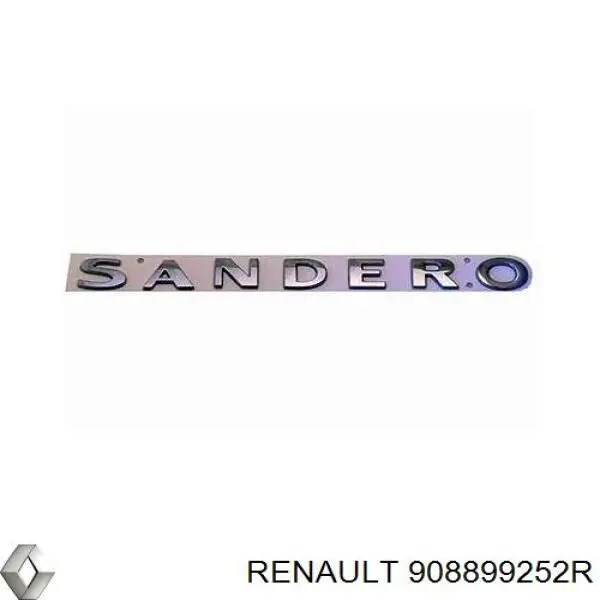 908899252R Renault (RVI) emblema de tapa de maletero