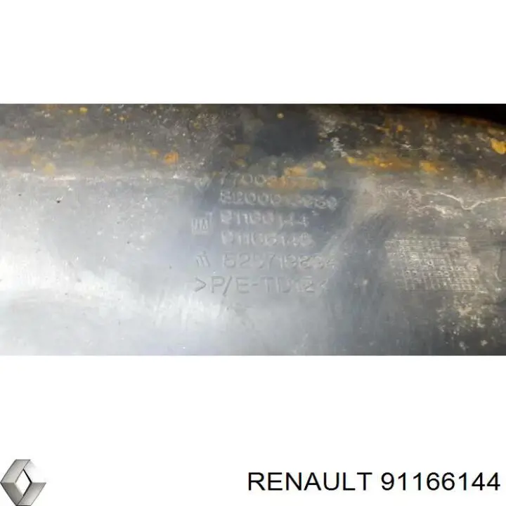 91166144 Renault (RVI) parachoques trasero, parte central