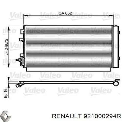 921000294R Renault (RVI) condensador aire acondicionado