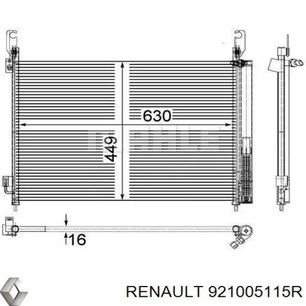 921005115R Renault (RVI) condensador aire acondicionado