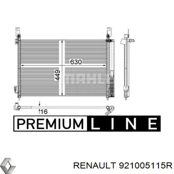 Comprar 921005115R Renault (RVI) Condensador de aire acondicionado