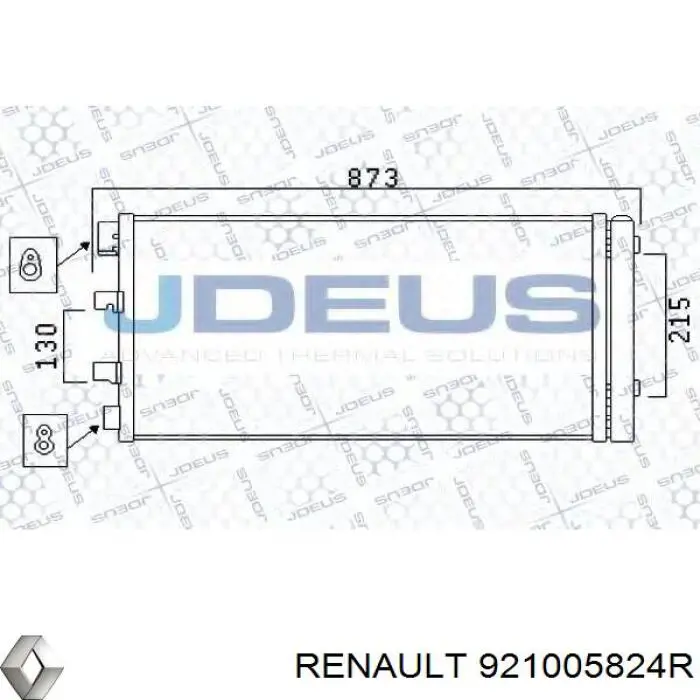 Aire acondicionado capacitor Renault (RVI) 921005824R precio, desde 114,53 EUR
