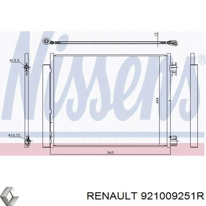 921009251R Renault (RVI) condensador aire acondicionado