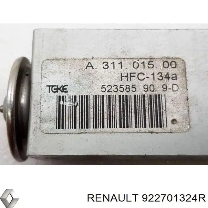 Válvula TRV del aire acondicionado Renault (RVI) 922701324R precio, desde 43,82 EUR
