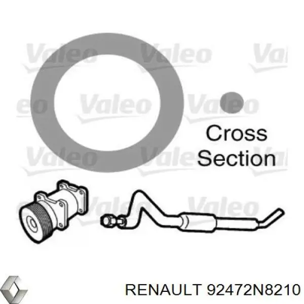 Anillo de sellado de la manguera de descarga del compresor Renault (RVI) 92472N8210 precio, desde 4,45 EUR