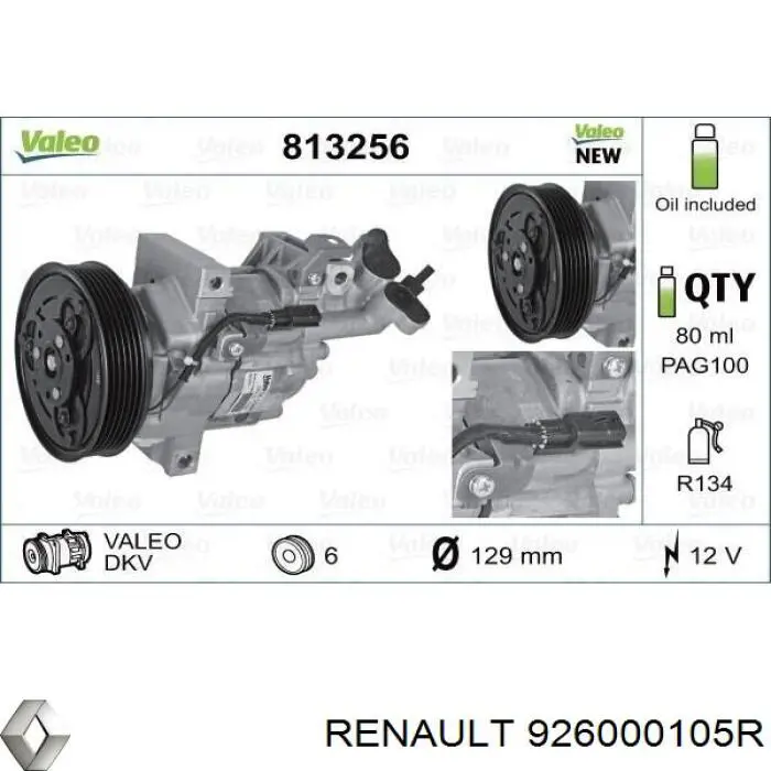 Comprar 926000105R Renault (RVI) Compresor de aire acondicionado coche