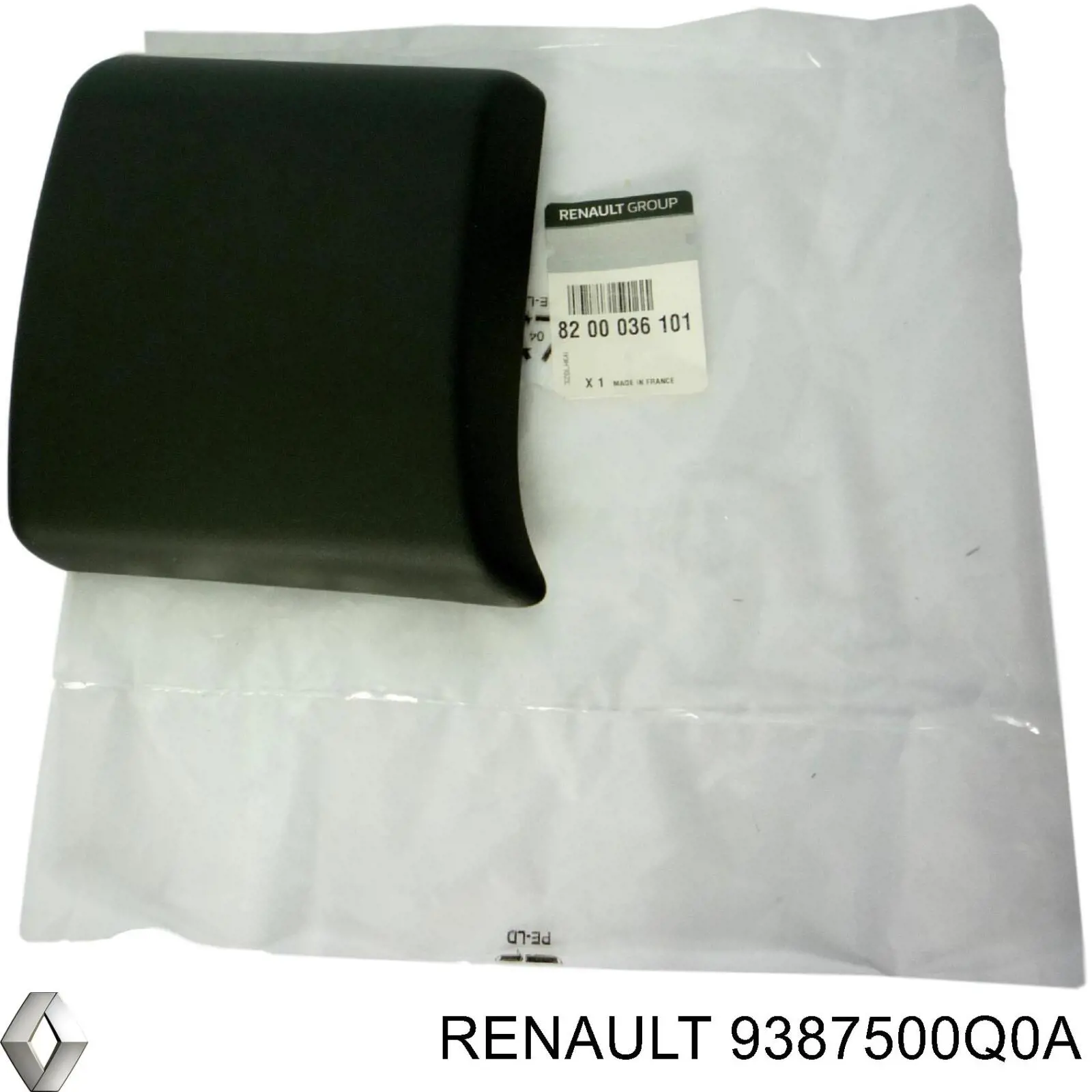 9387500Q0A Renault (RVI) moldura de guardabarro trasero izquierdo