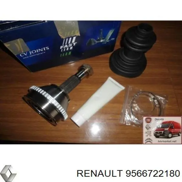 9566722180 Renault (RVI) junta homocinética exterior delantera