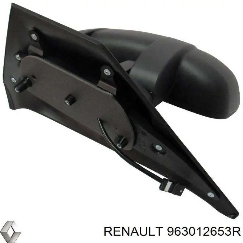 Espejo de retrovisor derecho 963012653R Renault (RVI)