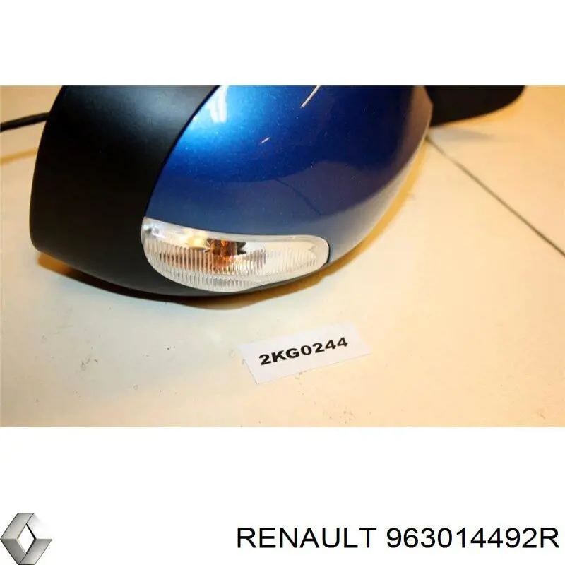 Espejo de retrovisor derecho 963014492R Renault (RVI)